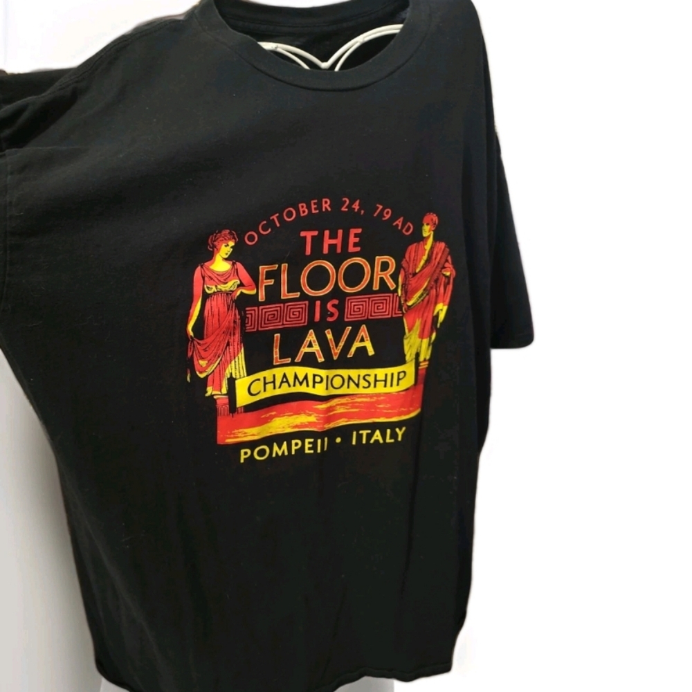 Pompeii Floor is Lava Championship Historical Disaster Italy T-Shirt Snorg Tees